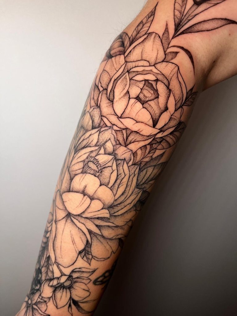 custom tattoo flowers